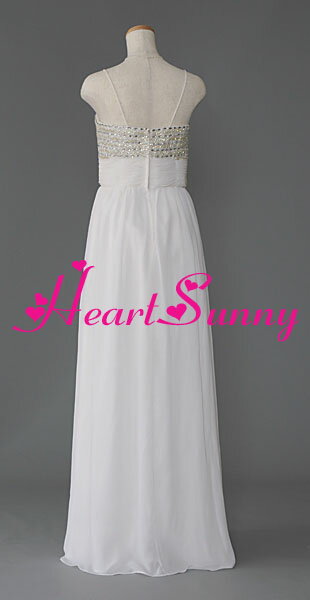 ウェディングドレス スレンダー☆D058☆ダイヤ飾り キャミソール 蝶結び☆HeartSunny【RCP】サイズオーダーメイド/結婚式/披露宴/二次会/大きい/小さい/ロングウエディングドレス/パーティードレス/ブライダル/花嫁/格安/激安