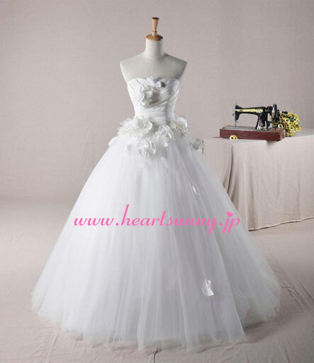 ウェディングドレス プリンセス☆H009☆ハートネック ビスチェ 手作り花びら☆HeartSunny【RCP】サイズオーダーメイド/結婚式/披露宴/二次会/大きい/小さい/ロングウエディングドレス/パーティードレス/ブライダル/花嫁/格安/激安 ウェディングドレス プリンセス☆H009☆ハートネック ビスチェ 手作り花びら☆HeartSunny【RCP】サイズオーダーメイド/結婚式/披露宴/二次会/大きい/小さい/ロングウエディングドレス/パーティードレス/ブライダル/花嫁/格安/激安