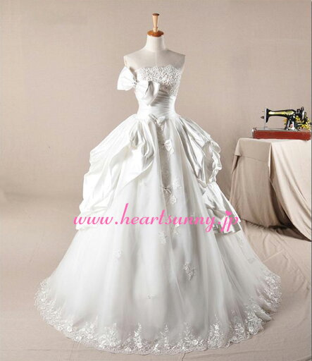 ウェディングドレス プリンセス☆H010☆ボートネック ビスチェ 蝶結び☆HeartSunny【RCP】サイズオーダーメイド/結婚式/披露宴/二次会/大きい/小さい/ロングウエディングドレス/パーティードレス/ブライダル/花嫁/格安/激安 ウェディングドレス プリンセス☆H010☆ボートネック ビスチェ 蝶結び☆HeartSunny【RCP】サイズオーダーメイド/結婚式/披露宴/二次会/大きい/小さい/ロングウエディングドレス/パーティードレス/ブライダル/花嫁/格安/激安