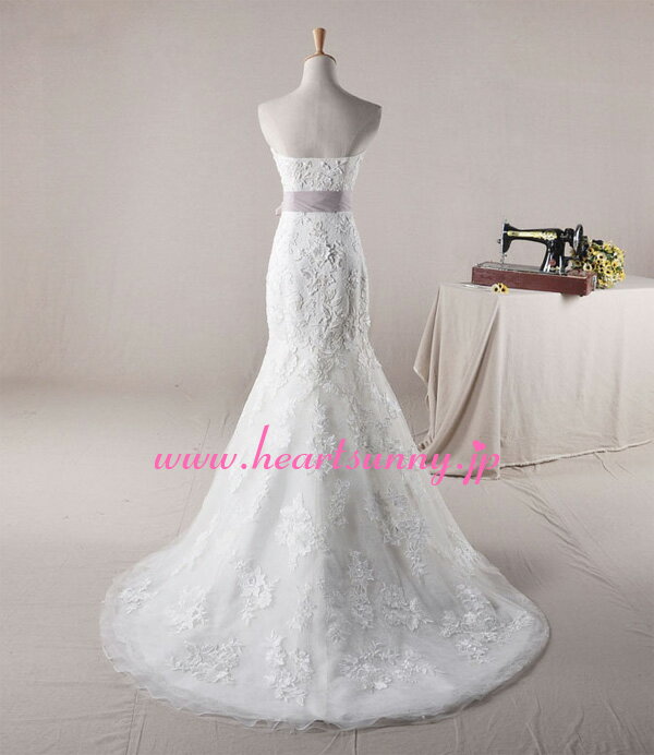 ウェディングドレス マーメイド☆H020☆ボートネック ビスチェ トレーン☆HeartSunny【RCP】サイズオーダーメイド/結婚式/披露宴/二次会/大きい/小さい/ロングウエディングドレス/パーティードレス/ブライダル/花嫁/格安/激安