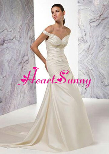 ウェディングドレス マーメイド☆A157☆Vネックオフショルダー トレーン☆HeartSunny【RCP】サイズオーダーメイド/結婚式/披露宴/二次会/大きい/小さい/ロングウエディングドレス/パーティードレス/ブライダル/花嫁/格安/激安 ウェディングドレス マーメイド☆A157☆Vネックオフショルダー トレーン☆HeartSunny【RCP】サイズオーダーメイド/結婚式/披露宴/二次会/大きい/小さい/ロングウエディングドレス/パーティードレス/ブライダル/花嫁/格安/激安