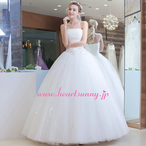 ウェディングドレス プリンセス☆B137☆折り目ビスチェ コサージュ 編み上げ☆HeartSunny【RCP】サイズオーダーメイド/結婚式/披露宴/二次会/大きい/小さい/ロングウエディングドレス/パーティードレス/ブライダル/花嫁/格安/激安 ウェディングドレス プリンセス☆B137☆折り目ビスチェ コサージュ 編み上げ☆HeartSunny【RCP】サイズオーダーメイド/結婚式/披露宴/二次会/大きい/小さい/ロングウエディングドレス/パーティードレス/ブライダル/花嫁/格安/激安