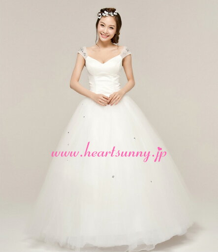 ウェディングドレス プリンセス☆E121☆Vネックタンクトップ 編み上げ☆HeartSunny【RCP】サイズオーダーメイド/結婚式/披露宴/二次会/大きい/小さい/ロングウエディングドレス/パーティードレス/ブライダル/花嫁/格安/激安 ウェディングドレス プリンセス☆E121☆Vネックタンクトップ 編み上げ☆HeartSunny【RCP】サイズオーダーメイド/結婚式/披露宴/二次会/大きい/小さい/ロングウエディングドレス/パーティードレス/ブライダル/花嫁/格安/激安