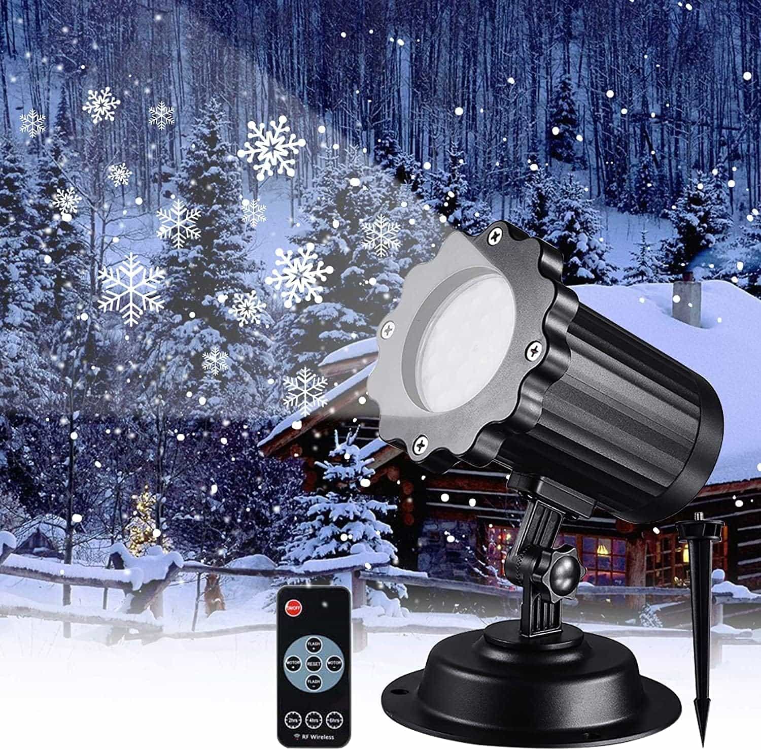 材質：ABS 入力電圧：100-240V 光源：LED リモコン:ON/OFF、タイマー(2H / 4H / 6H)、点灯モード変化 動作温度:-20°C -55°C 防水レベル：IP65(電源アダプタ非防水) 雪の色:白 ?【クリスマスプロジェクションライトのアップグレード】クリスマスの時期です！クリスマスプロジェクションライトは「4種類の雪」+「雪片」+「小さな雪」を表示し、他の製品よりも投影範囲が広いです！他のスノーフレークプロジェクターとの違いは、そこにあります。ここでは、大きな雪が降る様子を模倣するために、より白い回転する雪があります。住んでいる場所が雪のように十分に寒くなくても、美しい白いクリスマスを楽しむことができます。 ?【高品質LEDビーズ】4Wのエネルギーで動作する内蔵の4個のLEDビーズは、投影がクリアで明るいままで、近所の人は夜にあなたの家やガレージで美しくクリアなスノーフレーク画像を見ることができます。冬とクリスマスに雪片が好きなら、クリスマスライトプロジェクターがお勧めです。 ?【RF無線リモコン・タイマー】ON / OFF、FLASH +/-、モーター+/-、「タイマー」（2H / 4H / 6H）、メモリー機能。当社の無線周波数リモコンを使用すると、フラッシュ周波数、回転速度、自動タイマー設定など、上記のすべての機能を制御できます。10メートルの距離からプロジェクターを制御する場合でも、非常に便利です。4つの異なるスノーフレーク効果があります。忘れられないハロウィーンとクリスマスイブを作成するために速度を調整することは間違いなくどんな家にとっても素晴らしい装飾です。 ?【屋内・屋外防水プロジェクター照明】屋外でスノーフレークプロジェクターの効果を見てきましたが、このテーマを屋内で続けたい場合はどうでしょうか？そうですね！このシックなスノーフレークプロジェクターを使って、地面に挿入したり、壁を飾ったりしてください。防水IP65は、最悪の気象条件でも耐えられます。一定の長さのワイヤーを使用すると、設定した場所からほとんどの屋外の家庭用コンセントに簡単にアクセスできます。 ※保証期間：到着日から1か月以内に何か問題がありますと、ご連絡してください。 ※当店ではお客様都合による交換、返金は受け付けておりません。 ■お客様都合によるキャンセル（商品発送前） ご注文から30分以内は、理由の有無を問わず購入履歴からキャンセルすることが可能です。 なお、当店では、ご注文から30分以上過ぎた場合、お客様都合によるキャンセルは承っておりません。 あらかじめご了承ください。 ◇お客様都合によるキャンセル（商品発送前） ご注文から30分以内は、理由の有無を問わず購入履歴からキャンセルすることが可能です。 なお、当店では、ご注文から30分以上過ぎた場合、お客様都合によるキャンセルは承っておりません。 あらかじめご了承ください。 ◇ 配送方法について ◇ ※ 発送後のキャンセル?送付先の変更はできません。 ※ 届かない場合や、転居による紛失に関しての補償は一切ありません。 ご注文前に、送付先に誤りがないか、部屋番号抜け等がないかを必ずご確認ください。 ※ 長期不在?表札がない?表札や郵便受けに書かれたお名前がご注文者のお名前と異なる場合、 お届けができず自動的に返送となる場合がございます。 返送された場合、返送?再配達にかかる送料はお客様負担となります。ご了承ください。 ◇ 注意事項 ◇ ※ ご利用のモニターによって、実物とすこし異なる色に表示される場合がございます。 ※ 全商品、北海道?沖縄?離島は別途 送料が掛かります。 ※ ラッピング対応しておりませんので、ご了承ください。 ※ 説明書は日本語化されていません。 ※輸入品の為予告なくパッケージや仕様が多少変更される場合があります。 ご了承ください。 ※本商品は新品未使用品ですが、輸入品のため、汚れや傷?ムラがある場合がございます。ご了承ください。