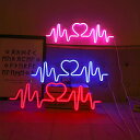 【ポイント 5倍UP !】ネオンサイン「心電図 」 NEON SIGN ネオン管 USB給電 ハートビート LED 広告用 看板 壁掛け ディスプレイ 居酒屋 ...