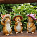 【ポイント 5倍UP !】ガーデニング 置物 おしゃれ ガーデンオーナメント うさぎ 動物 ブランコ ラビット 置き物 オブジェ かわいい ガーデン 雑貨 樹脂 飾り 防水 耐久 プレゼント ギフト 庭 部屋 屋外 玄関 出窓 階段 インテリア 1個(3)