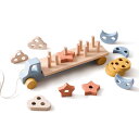 棒通し パズル 車 スタッキング おもちゃ 子供 カタチ遊び ドミノ遊び かわいい 知育玩具 形合わせ 木のおもちゃ 赤ちゃん1歳 2歳 3歳~ 玩具 こども キッズ 幼稚園 入園お祝い クリスマス 誕生日プレゼント