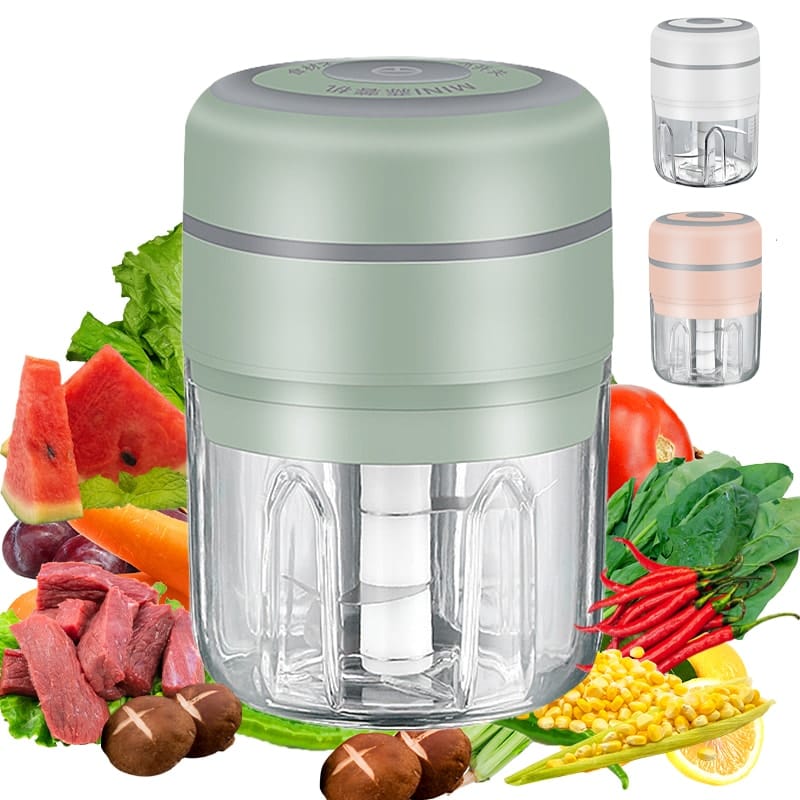 【ポイント 5倍UP !】みじん切り器 電動 250ML チョッパー フードプロセッサー USB充電 野菜カッター ..