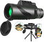 【ポイント 5倍UP !】単眼鏡 80x100 高倍率望遠鏡 昼夜兼用 持ち運びやすい 片手持ち 滑り止め スマホ..