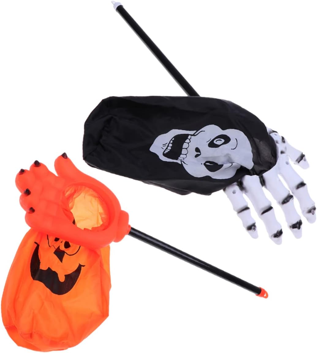 【ポイント 5倍UP !】2本セット ハロウィン キャンディー袋 バッグ グッズ キャンディー ホルダー 写真 小道具 ハッピーハロウィン 2308