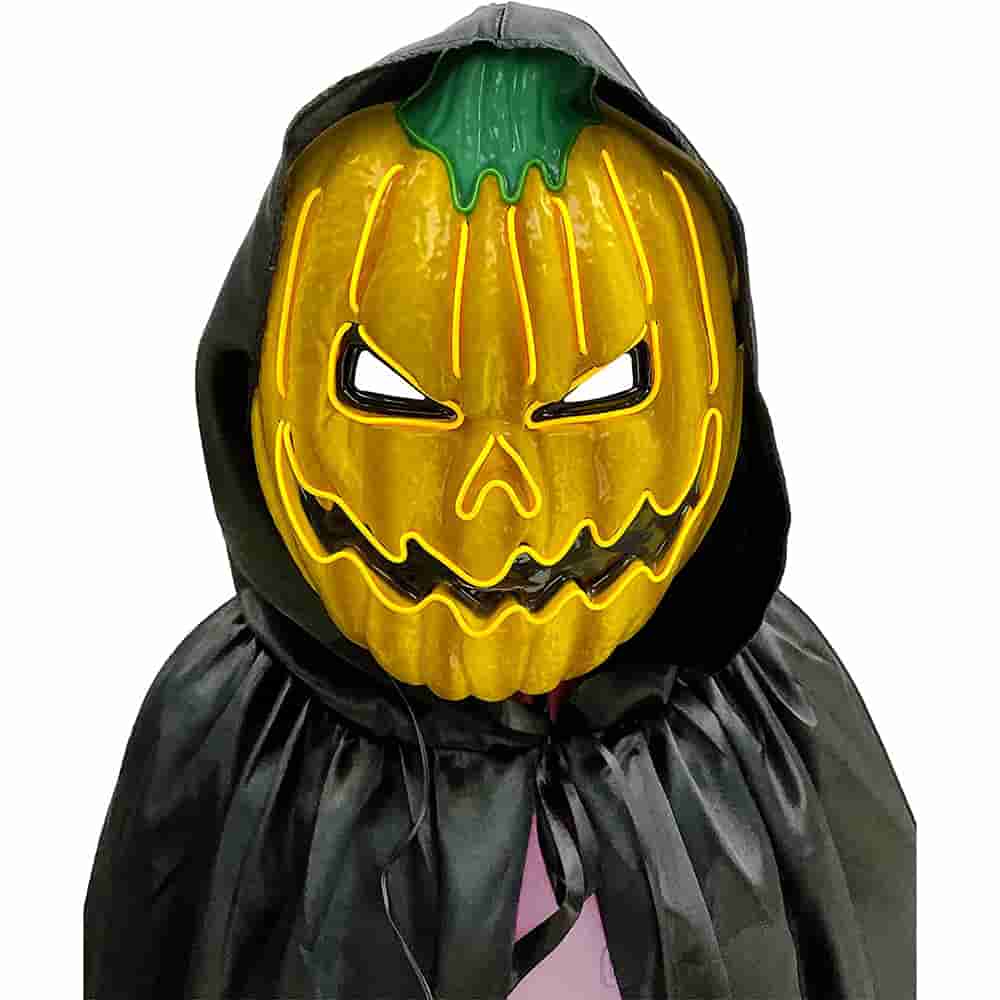 かぼちゃマスク かぼちゃランタン ハロウィン 光るマスク カボチャ コスプレ 面白マスク LEDマスク ハロウィーン マスク ハロウィーンの装飾 怖いカボチャ マスク 光グロー マスク