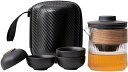 茶器セット 旅行ティーセット 携帯用 旅行 収納バッグ付き 陶器 急須 湯呑セット 茶器 茶皿 茶器乾燥ティートレー 茶器セット簡単1-3人用携帯 旅行 お出か...