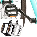 自転車ペダル 軽量 bmx アルミ合金フラット ペダル 反射リフレクター付き マウンテン アルミ バイク mtb クロスバイク ロードバイク ペダル 大面積 ス...