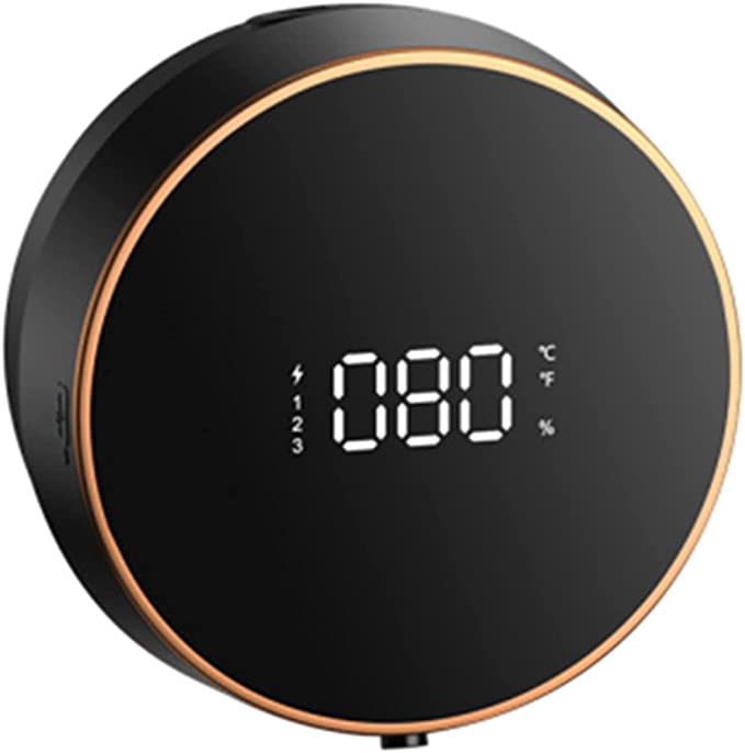 ソープディスペンサー 泡 自動ハンドサニタイザー ディスペンサー 2段階水量調節 300ml IPX5防水 USB充電式 室温表示 ディスプレイ 壁掛け 食器 洗剤 キッチン トイレなど対応 ブラック