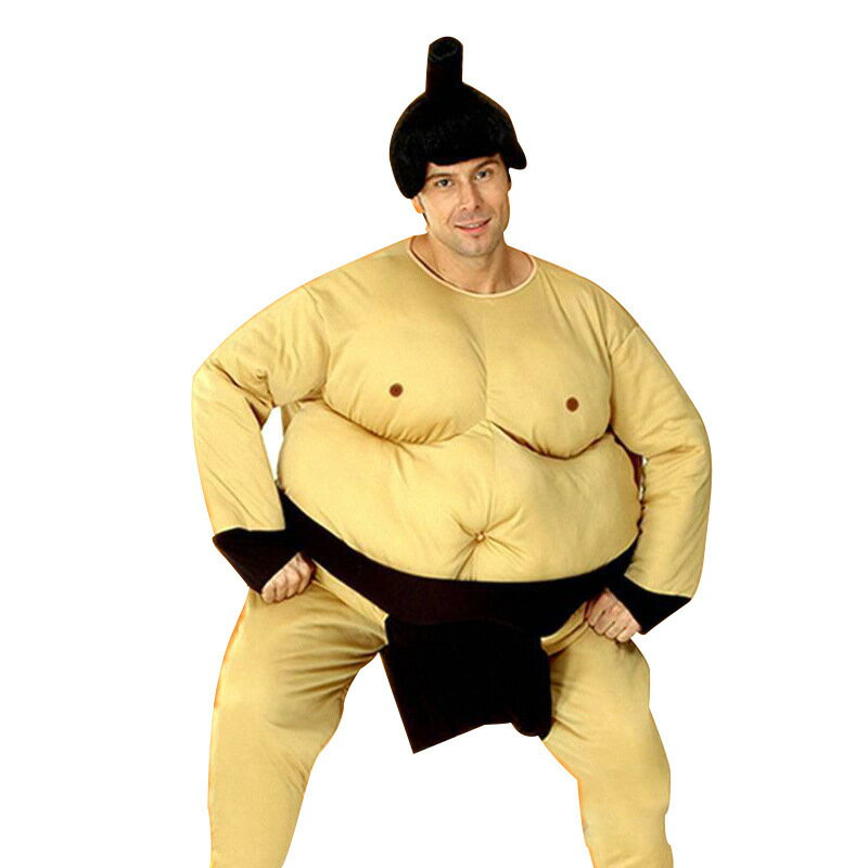 相撲コスチューム パーティー ハロウィン イベントに 全身コスプレ カツラ付き