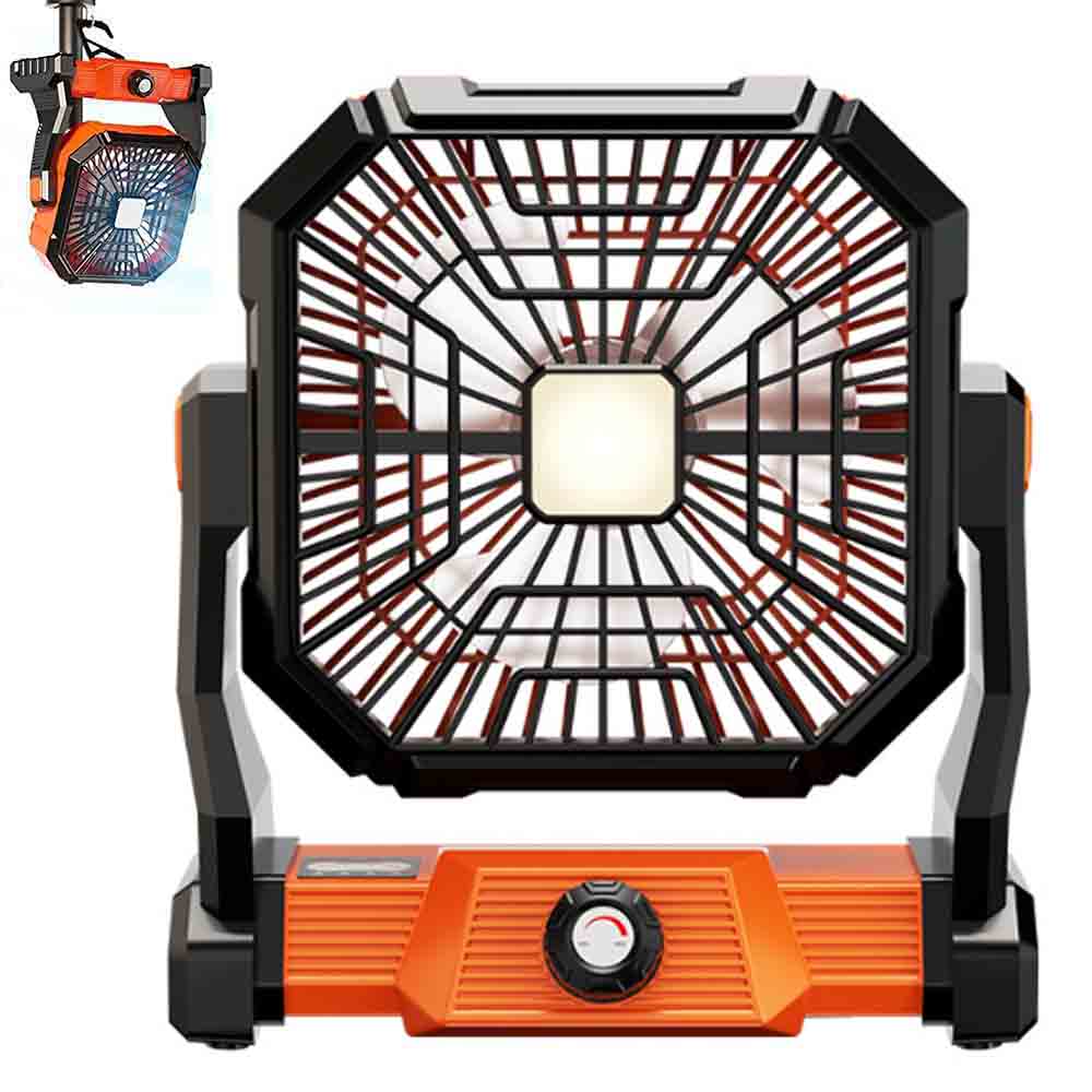 ＼マラソン期間 P10倍／【2023新版】キャンプ 扇風機 5400mAh 充電式ファン モーター 強力 無段階風量調節 静音 卓上扇風機 吊り下げ 最大12時間持続 モバイルバッテリー LEDライト 暑さ対策 コードレス アウトドア扇風機 軽量 車中泊 DIY 工場扇 キャンプ用品 持ち運び