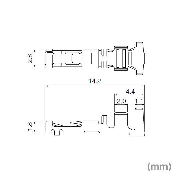 【在庫あり】JST 日本圧着端子製造 BYF-01T-P0.5A 100個入 @