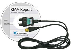 共立電気計器 8212-USB USBアダプタ + KEW Report ソフトウェア 計測器 電気 電流 電圧 テスター