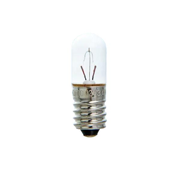 パイロットランプ 小型電球 表示灯 T10 E10 6.3V 0.15A ナツメ形 クリア ねじ式・エジソンベース 10個入 @
