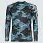 【正規代理店品】オークリー ラッシュガード LS PRESSURE 23.0 （B1b Camo Black/Mint/Gray）FOA405175-9QR 【oakap2023ss】【SSセール】--015