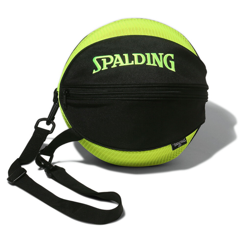 スポルディング　ボールバッグ ブリーズ ブラック×ライムグリーン（BALL BAG BREEZE）［SPALDING］【バスケットボールバッグ】【2024SS】