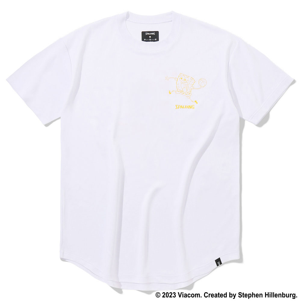 【ボトルフォルダープレゼント中】【2023AW】スポルディング Tシャツ スポンジ ボブ メイドフォー ザ ゲーム（半袖） H/S SHIRTS ホワイト SMT23144s［SPALDING］