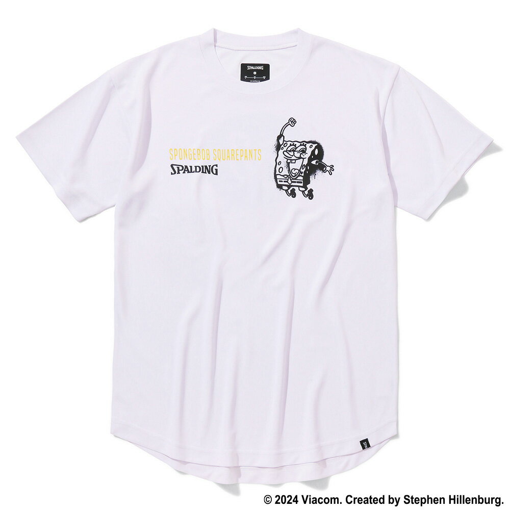 【スポンジ・ボブ　ステッカープレゼント】スポルディング　Tシャツ　スポンジ・ボブ　アイム レディー（半袖） H/S SHIRTS　ホワイト SMT24039S［SPALDING］【2024SS】 1