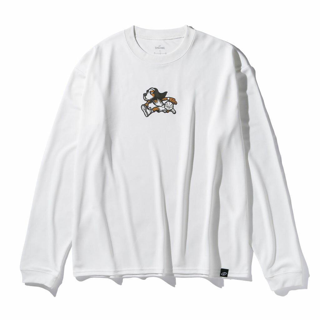 【SPカラビナプレゼント】スポルディング　ロングスリーブTシャツ ビーグルス バックロゴ（長袖） L/S SHIRTS　ホワイト　SMT25129［SPALDING］【2025AW】