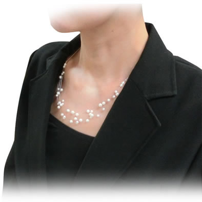 【luna e lux　ルナ ルークス】　luna drops　NN゜31　ルナドロップス　パールネックレス　湖水真珠　3.0mm−4.0mm　【NF81096】【smtb-k】【ky】