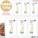 ビオリオーブ ピュア ラビット 120g 6袋セット 犬 犬用 猫用 猫 正規品 おやつ ごはん ウェットフード トッピング キャットフード ペットフード ドッグフード ヒューマングレード 香料 保存料 無添加 栄養 健康 低脂肪 高タンパク ウサギ 正肉 やわらかい 肉質 Bioliob