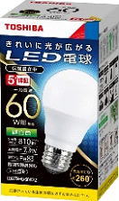 (60個セット 送料無料)LED電球 TOSHIBA（東芝ライテック） E26口金 一般電球形 全方向タイプ 白熱電球60W形相当 昼白色 LDA7N-G/60W-2 (LDA7NG60W2) LDA7N-G/60Wの後継機種