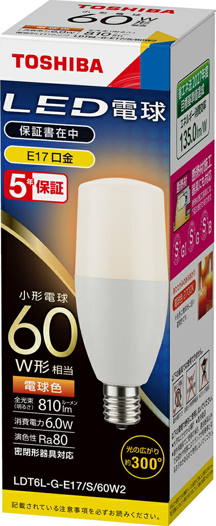 (10ĥå) LEDŵ E17 ŵ60W ŵ忧 ǥ饤ƥå LDT6L-G-E17/S/60W2 (LDT6LGE17S60W2)