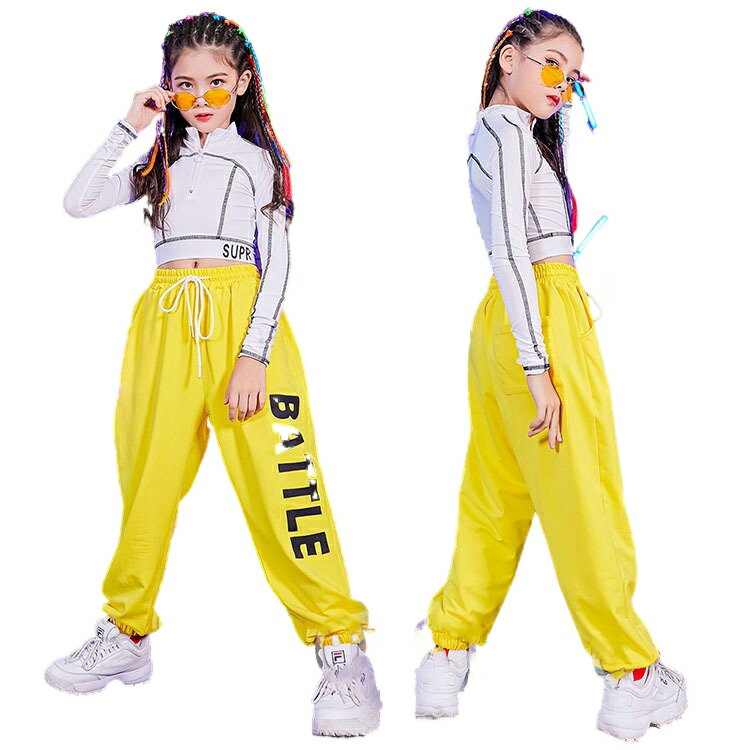 【スーパーSALE10%OFF】キッズ ダンス衣装 ヒップホップ 子供 ダンストップス Tシャツ ダンスパンツ 長ズボン ジャズダンス 練習着キッ 韓国 HIPHOP 応援団 ステージ衣装 110cm 120cm 130cm 140cm 150cm 160cm 170cm クリスマス