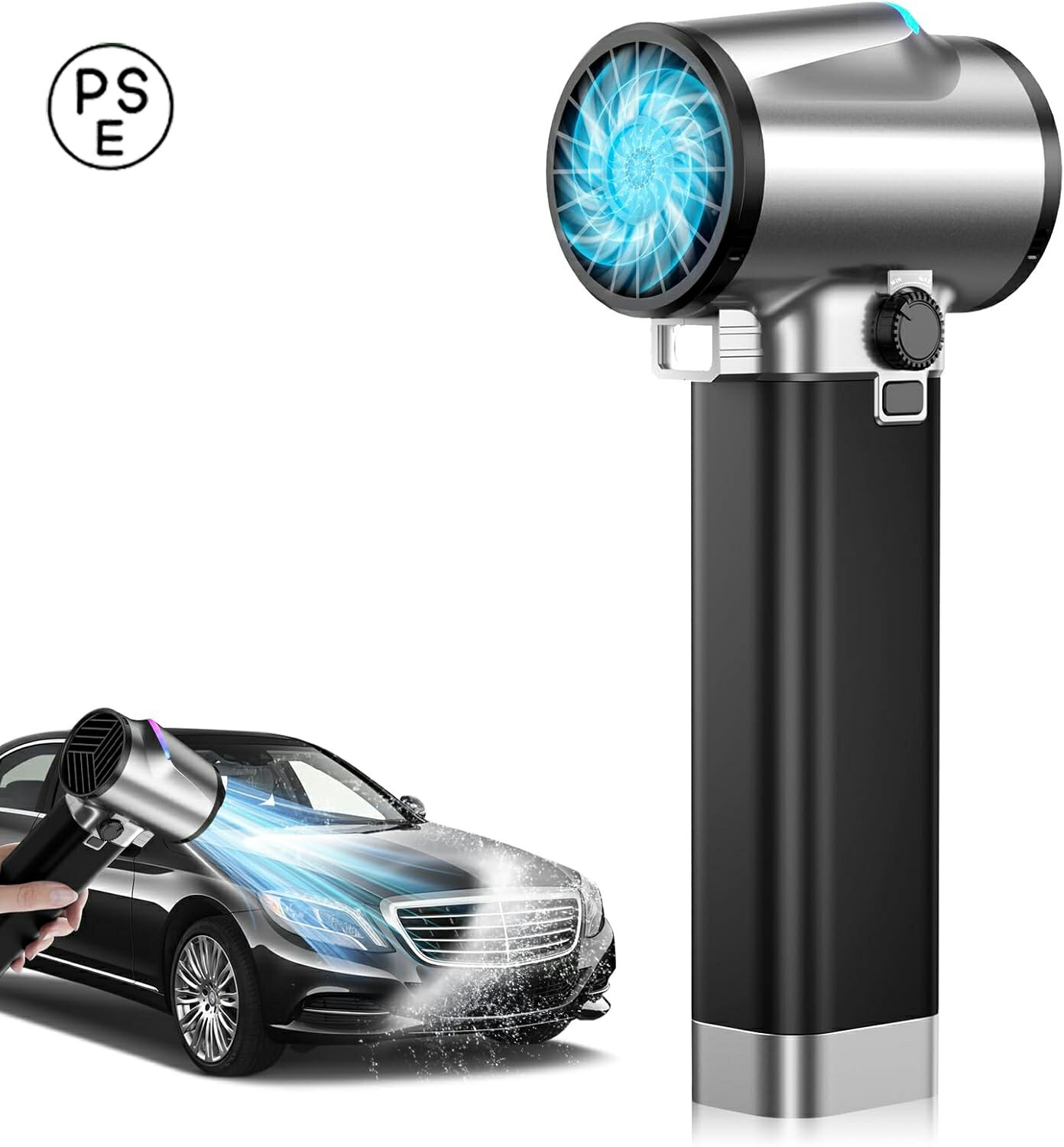 ブロワー 洗車 コードレス ジェットドライブロワー 1800g超強推力 160m/s圧倒的な風速 エアダスター 無段階風量調整 16000mAh BMS高性能電池 充電式 軽量小型ブロワー 電動エアダスター 低騒音 LEDライト付き PC掃除/キーボード/家具/車内/洗車用/除雪等 プレゼント最適