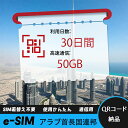 【サクッと開通】eSIMカード かんたん設定で即時利用! 5分で開通 データ通信専用 格安プリペイドSIM 出張・旅行に最適 30日間 2GB/日 アラブ首長国...