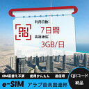 【サクッと開通】eSIMカード かんたん設定で即時利用! 5分で開通 データ通信専用 格安プリペイドSIM 出張・旅行に最適 7日間 合計30GB アラブ首長国...