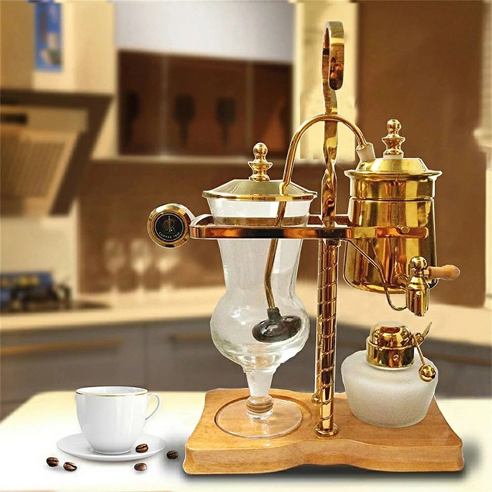 ベルギーコーヒーメーカー サイフォンコーヒーメーカー 横式 ロイヤルコーヒーメーカー ポット ステンレス製