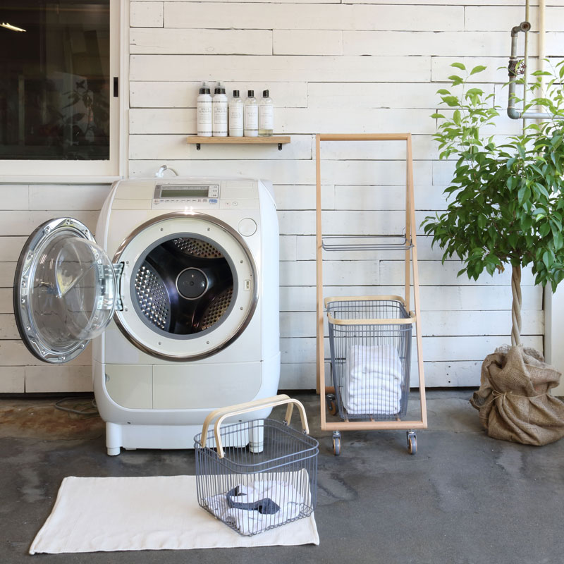 ランドリーバスケット おしゃれ ランドリーワゴン ラック 洗濯 カゴ キッチン収納 マルチラック 北欧 収納ラック キャリーバスケットワゴン リビング ラック Liv Cl2 L 雑貨のセレクトショップsmileme 送料無料 Mash 北欧を感じる色とデザイン おしゃれな洗濯カゴ 籠