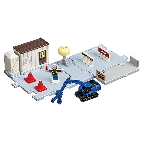 タカラトミー(TAKARA TOMY) トミカ トミカタウン どうろ工事現場 (トミカ&情景パーツ付き) ミニカー おもちゃ 3歳以上 送料無料