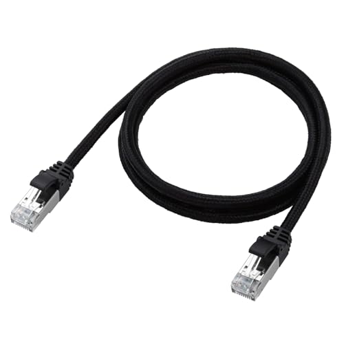 エレコム LANケーブル CAT8 1m 40Gbps 爪折れ防止 メッシュケーブル ブラック ECLD-OCM/BK10 送料無料