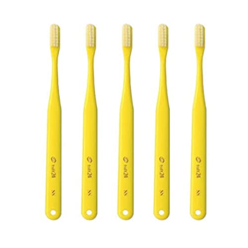 【歯科専用】オーラルケア タフト24 タフト24 S (ソフト) イエロー【10本セット】 キャップ無 送料無料