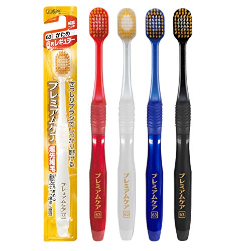 エビス プレミアムケアハブラシ 6列レギュラー かため色 3本組 (色おまかせ) 送料無料