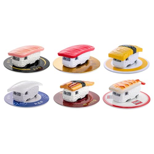 (C) TOMY・電池は使用しません。商品紹介 トミカが本格的な「寿司」になって登場! 寿司の形をした「寿司トミカ」です。 ずっしりした重厚感のあるシャリの部分には車らしい運転席や、フロントライト、リアライト、ナンバープレートが付いています。 お米型の座席シートや、こっそりと米粒のエンブレムがついたハンドルが隠れているなど、運転席内部にも遊びゴコロが盛りだくさんです。 さらに、タイヤは醤油の薄茶色を再現しました。 ネタは大とろ、まぐろ、たまご、いか、あなご、えびの全6種。 それぞれ異なる絵柄の寿司皿付き! ※1BOX=6個入 中身を選ぶことはできません。 アソート箱でお買い求めいただいても、同一商品が重複する場合があり、全ての商品が揃うとは限りません。 【セット内容】本体(6) 皿(6) 安全警告 該当なし