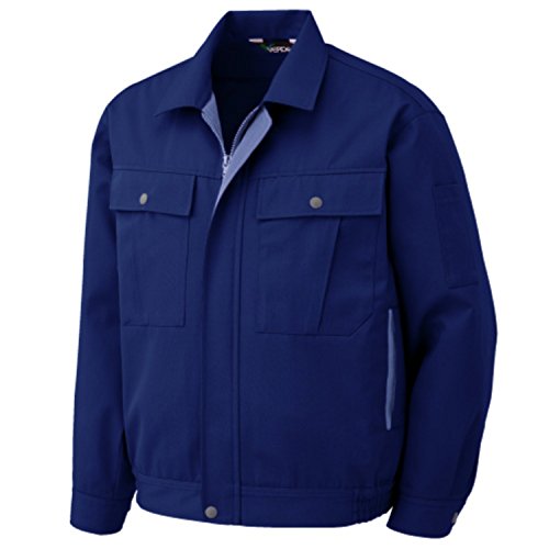 ビジネスネイビー/4L/GS2567・Size:4LColor:ネイビー・パッケージ個数:1・[素材] ポリエステル65％、綿35％、サマーツイル（薄地）　●ファスナー/樹脂・引手金属　●ドットボタン/樹脂（前立て、胸ポケット）・[サイズ] サイズ表は画像をご覧下さい。　[シルエット] レギュラー・[ポケット位置] 左右胸ポケット（左胸ペン挿し付き）、左右脇ポケット、左袖ペン挿し、左胸内ポケット・[注意点] ※海外生地、染色の為、若干の色ブレが発生することがあります。　※商品のデザイン、仕様、価格等は予告なく変更になる場合がございます。[推奨季節] 春夏　[機能] ●男女共用