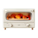 COMFEE' オーブントースター レトロ トースト4枚焼き 黒遠赤ヒーター 1300W高火力 30分タイマー 焼きムラ抑え スライドオ 送料無料