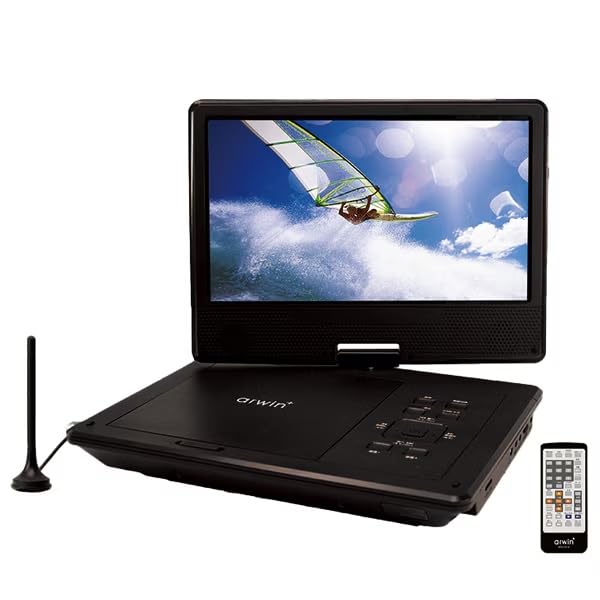 arwin 10.1インチ ポータブルフルセグDVDプレイヤー 車載バッグ付き (ブラック) APD-1013F 送料無料