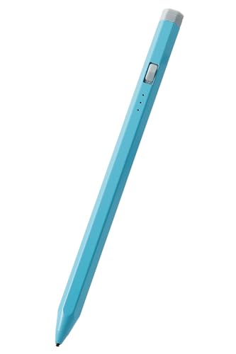 エレコム タッチペン スタイラス 鉛筆型 六角 リチウム充電式 汎用 磁気吸着 USB-C充電 ペン先交換可能 ペン先付属なし ブルー 送料無料