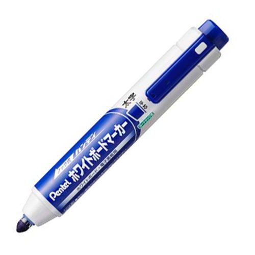 乐天商城 - ぺんてる ノック式ハンディホワイトボードマーカー 平芯・太字 青インキ MWXN6M-C 10本入り 送料無料