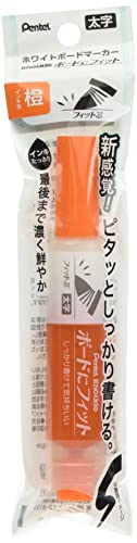乐天商城 - ぺんてる ホワイトボードマーカー ボードにフィット フィット芯太字 橙 オレンジ 5本 XEMWL5BF-F 送料無料