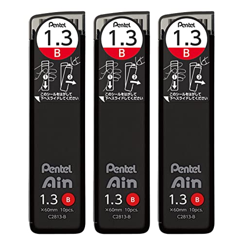 乐天商城 - ぺんてる シャープ芯 ぺんてるアイン 1.3mm B 3個 AMZ-XC2813B3P 送料無料